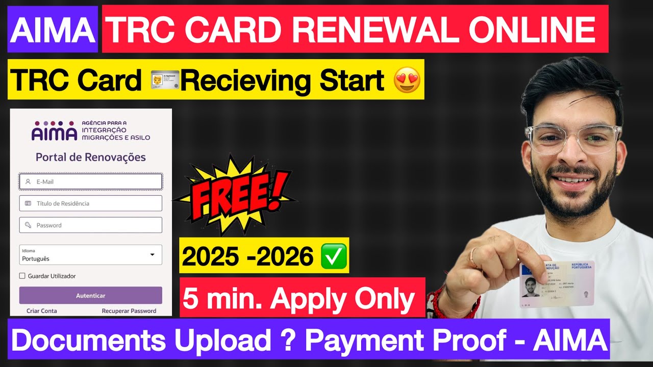 AIMA Portugal 2026 Residence Card Renewal Step-by-Step (Hindi + English) | Online Process Guide