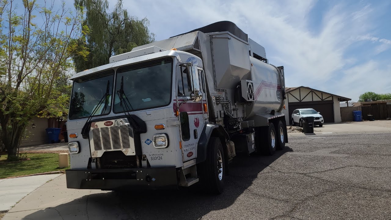 Garbage Trucks of Phoenix, Arizona | Peterbilt 520 N3 Amrep Collecting Trash - ft. @THETRASH153