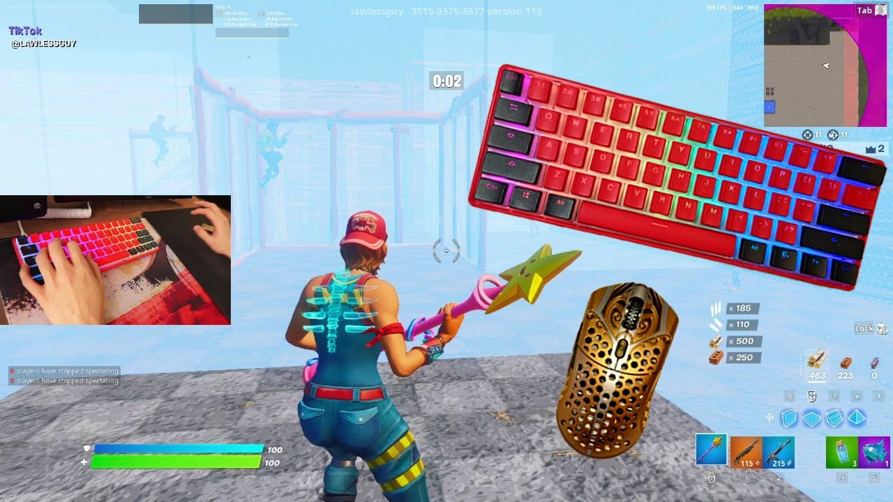 Clix Keyboard ASMR Chill🤩Satisfying Gameplay Keyboard Fortnite 390 FPS Smooth 4K