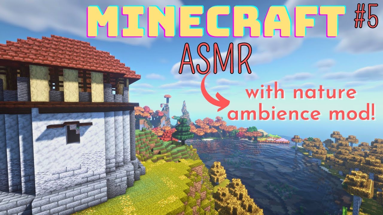 Minecraft ASMR with ambience mod #5 ~ Survival 1.19 (ear to ear whispering and nature sounds)