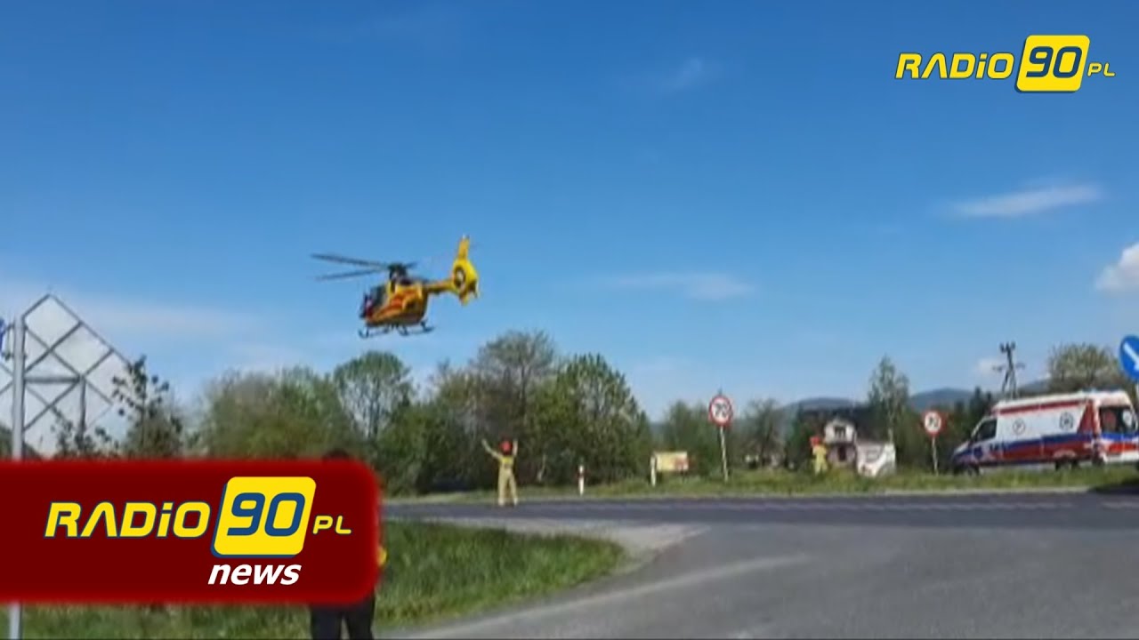 Ustroń. Lądowanie śmigłowca LPR