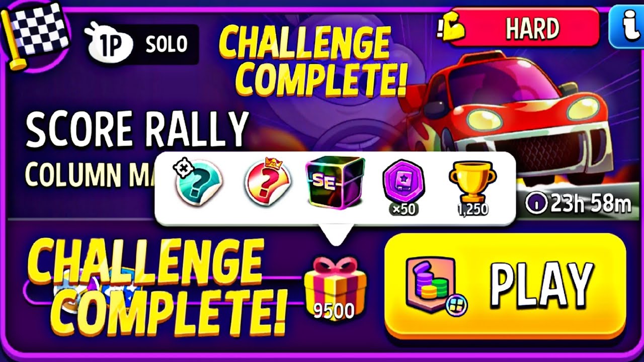 Hard / Column Mania Square Match Score Rally Solo Challenge / Match Masters Solo Challenge Today