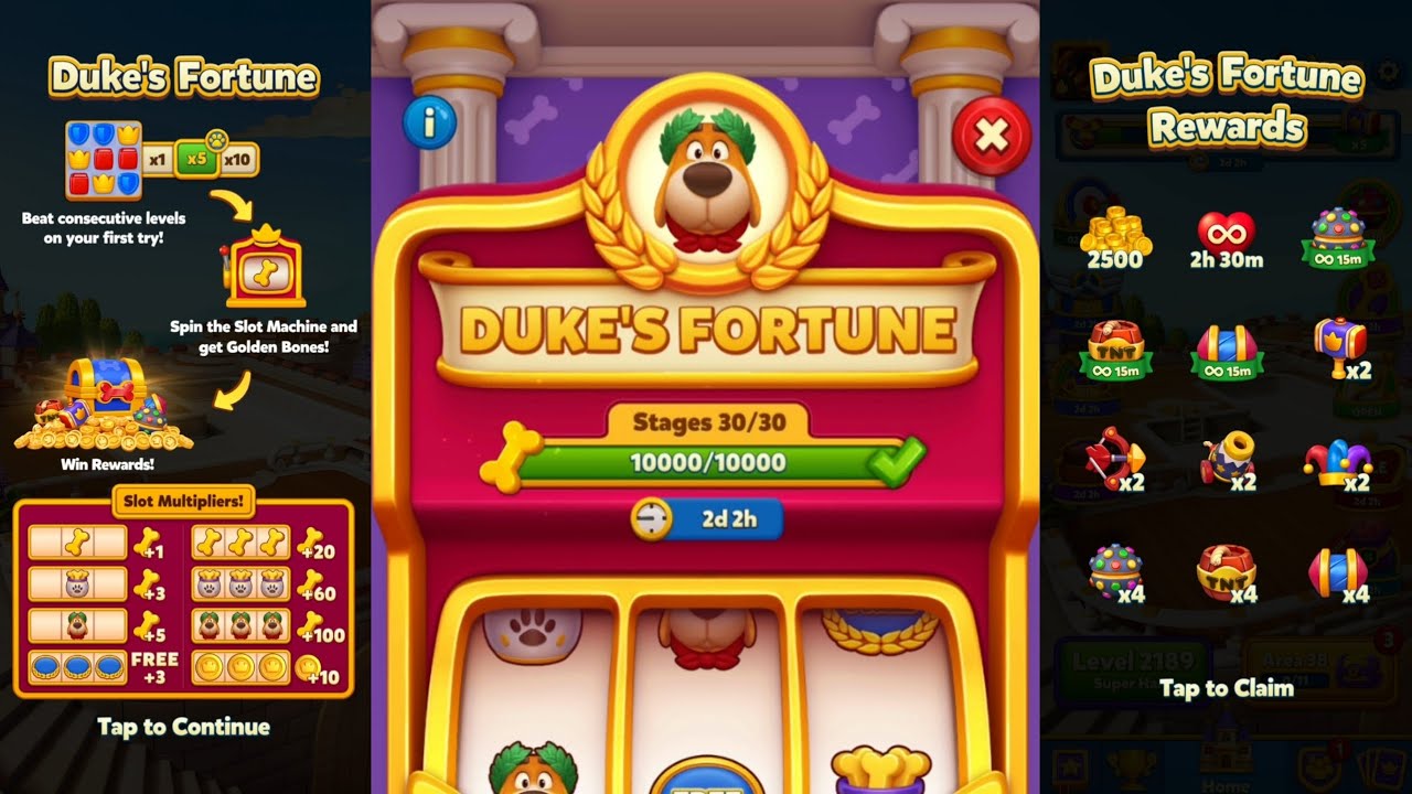 ROYAL MATCH‼️ WOW.. SPIN DUKE'S FORTUNE 30 STAGES NON-STOP WITH 2000++ TOKENS #ROYALMATCH #PUZZLE