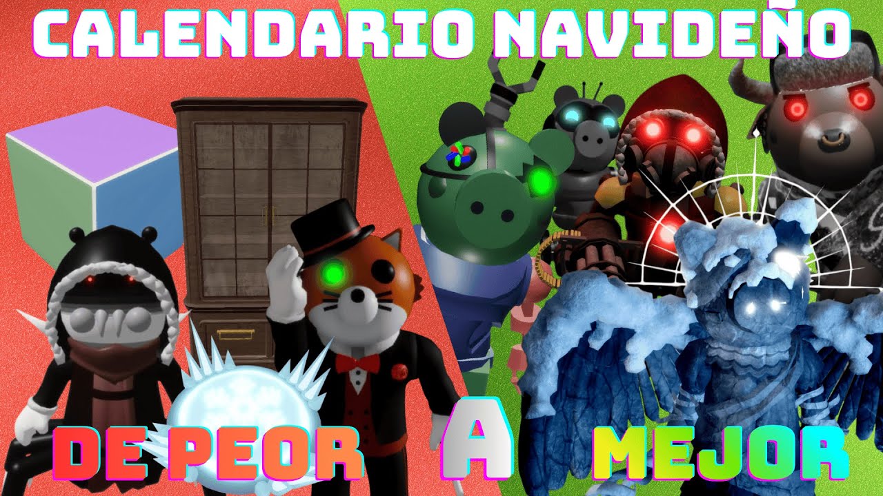 El calendario navideño de piggy calificando DE PEOR A MEJOR / XAVIblox