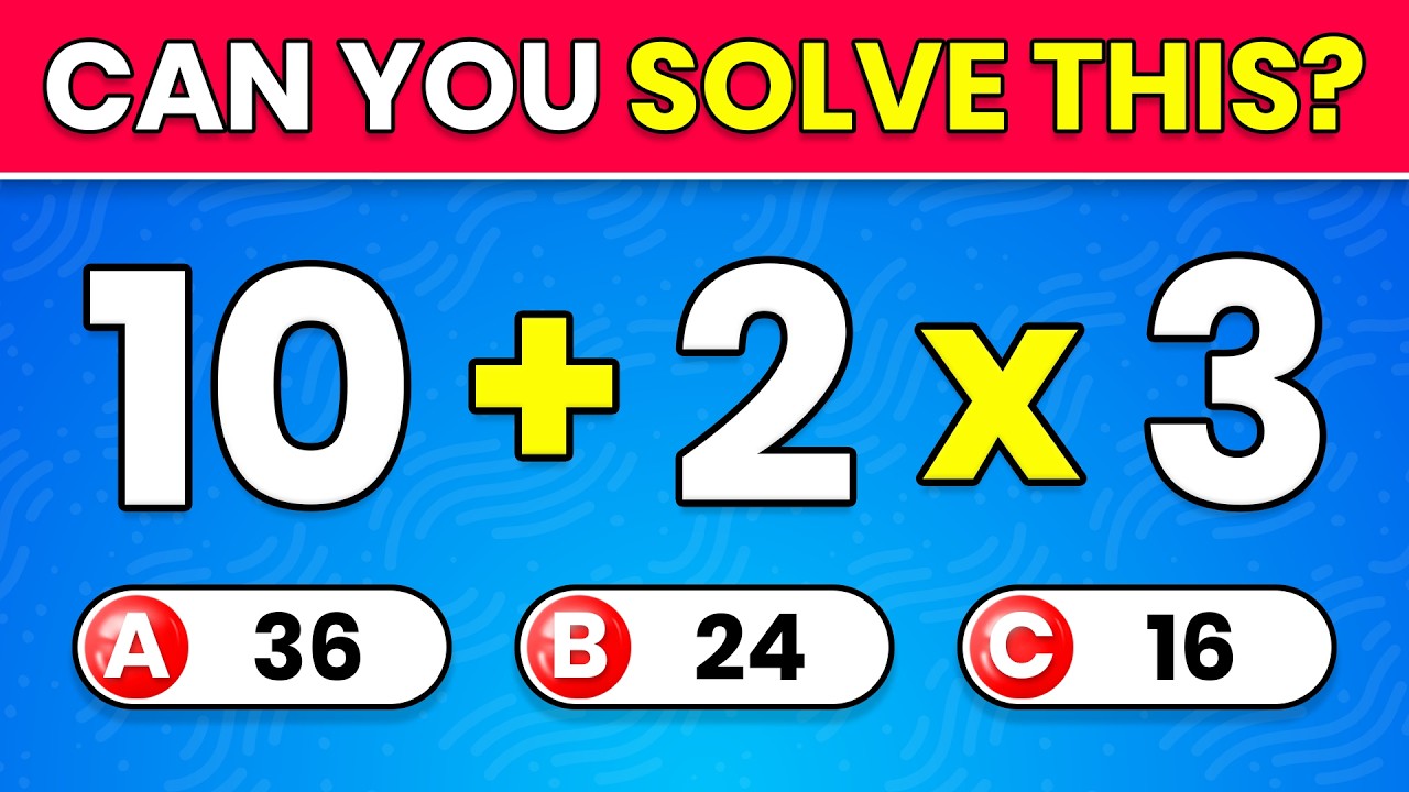 Can You Pass This Mixed Math Quiz? 🧠 Brackets & Order of Operations