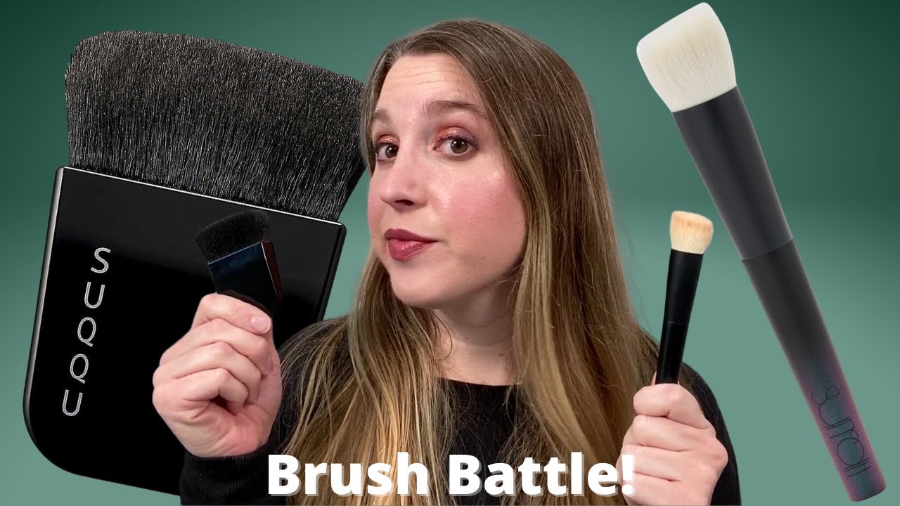 FOUNDATION BRUSHES: SUQQU VS. SURRATT | Demo and Review