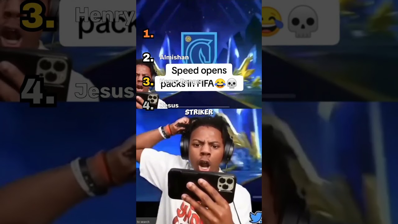 На странице IshowSpeed ​​&laquo;Лучшее открытие набора FIFA&raquo; отображается название Footbllers.