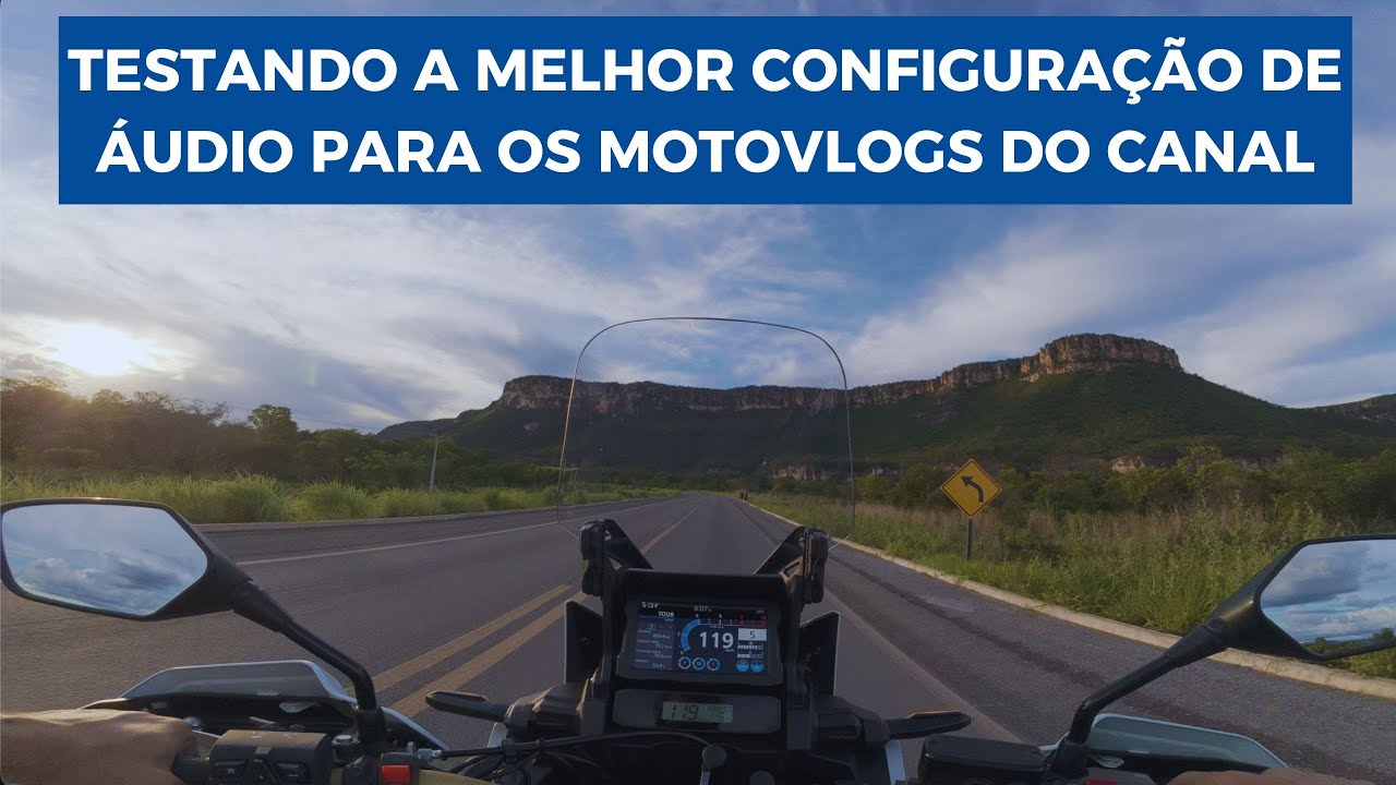 Testando a melhor configuração de áudio para os motovlogs do canal