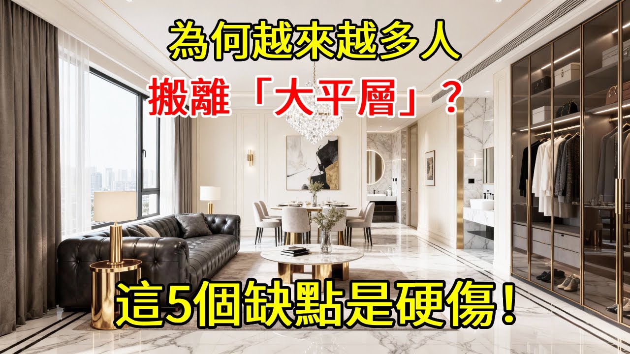 為何越來越多人搬離「大平層」？住過的人直言：這5個缺點是硬傷【小東聊家裝】#裝修#生活#房屋