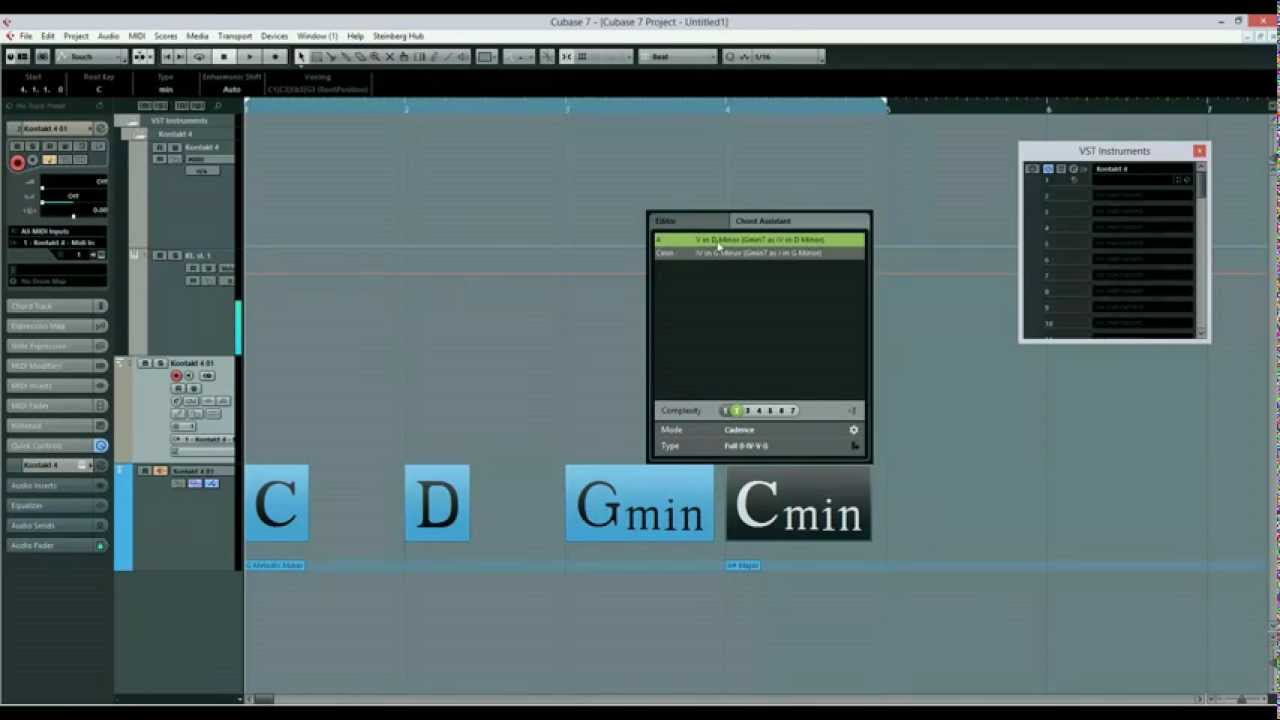 Cubase 7 - Chord Structure Tutorial
