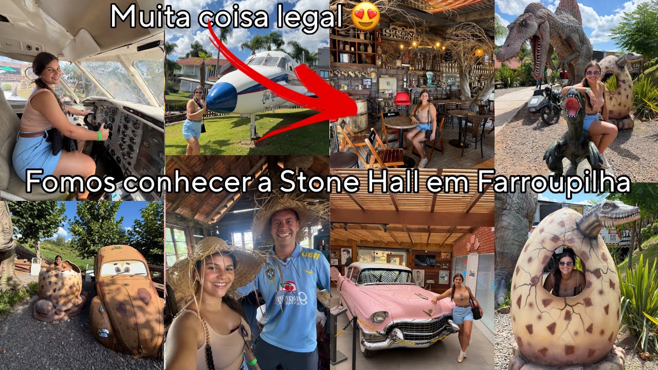 VLOG: Fomos conhecer a Stone Hall em Farroupilha RS |  Parque dos dinossauros| Vila Country e mais