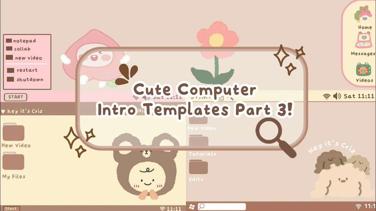 Cute Computer Login Intro Templates - Part 3! | Cute Intros | No Text | Aesthetic