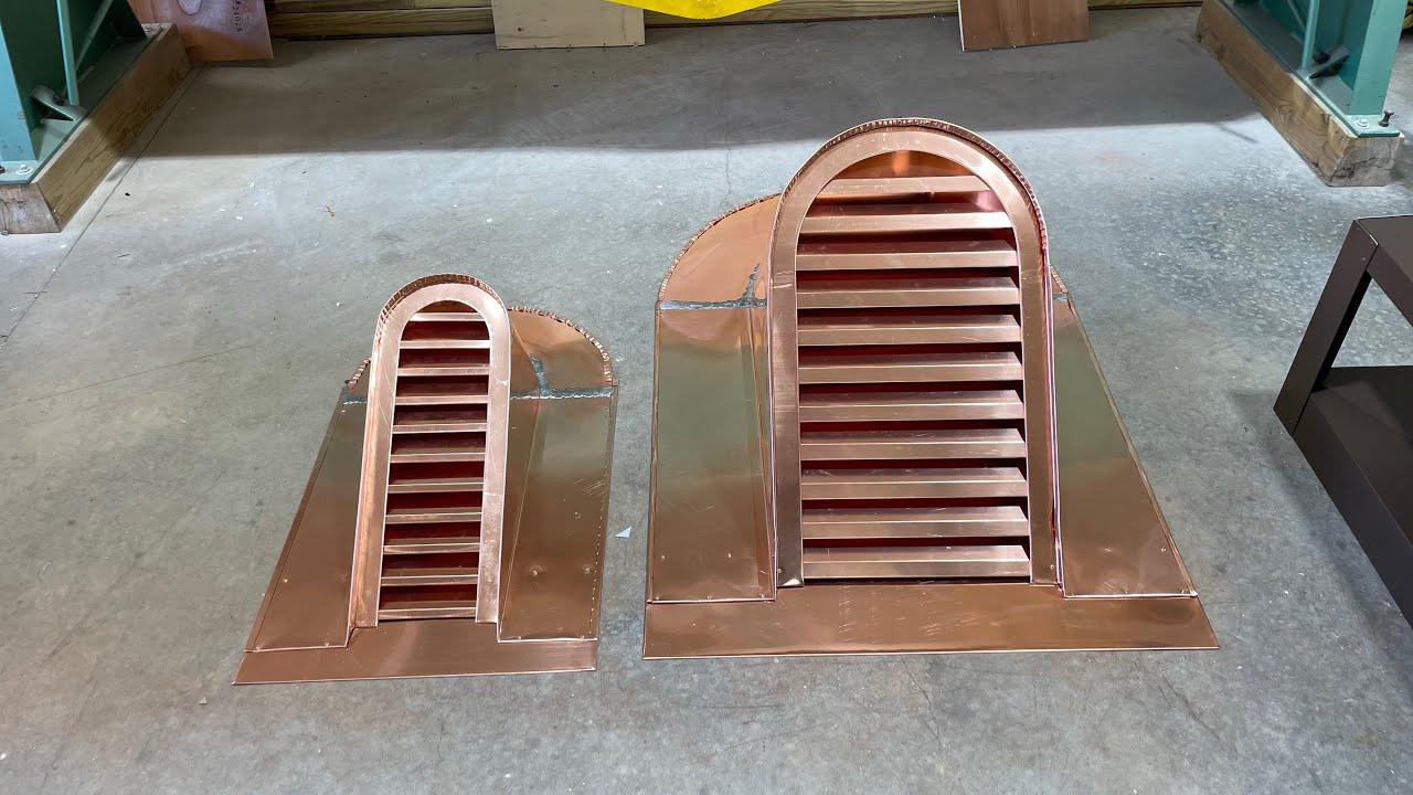 Copper dormer louver vent fabrication