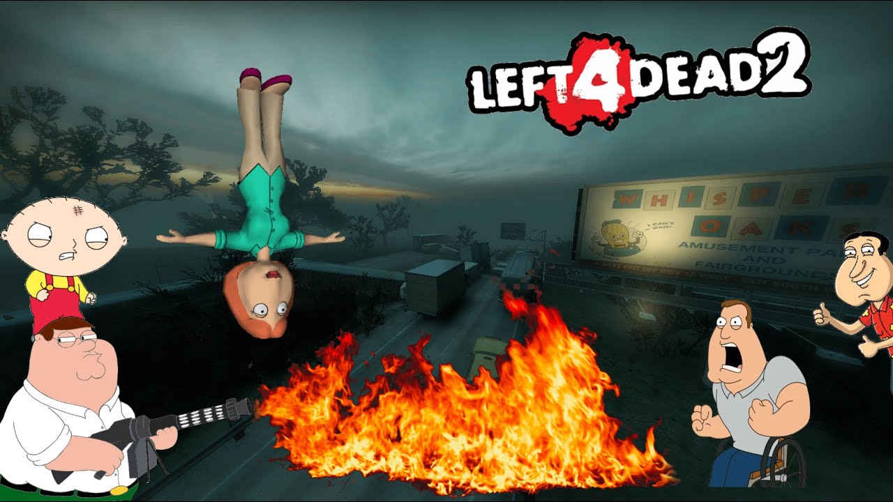 Left 4 Dead 2: Family Guy Mods, Dipsy Throws Molotov's, (Left 4 Dead 2 Funny Moments)