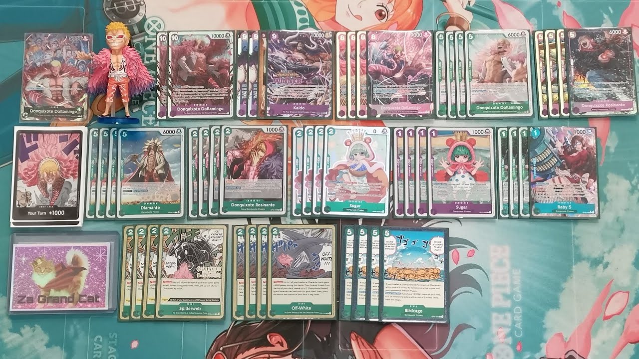 OP14 G/P Doflamingo! Deck List Tutorial One Piece TCG - Za Grand Cat Vs Big Bus Man #onepiecetcg