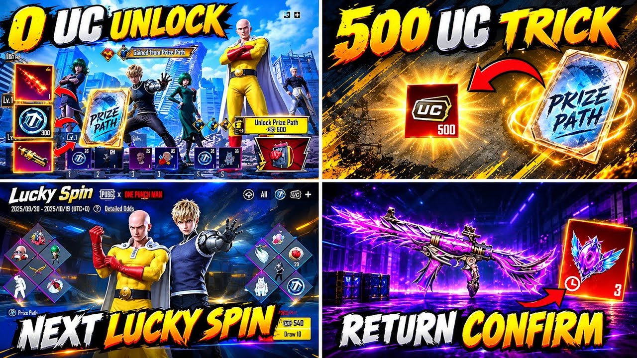🔥0UC PRIZE PATH | Free Upgrade Gun & 300 Lucky Coins | Prize Path & Lucky Spin | Next Ultimate BGMI