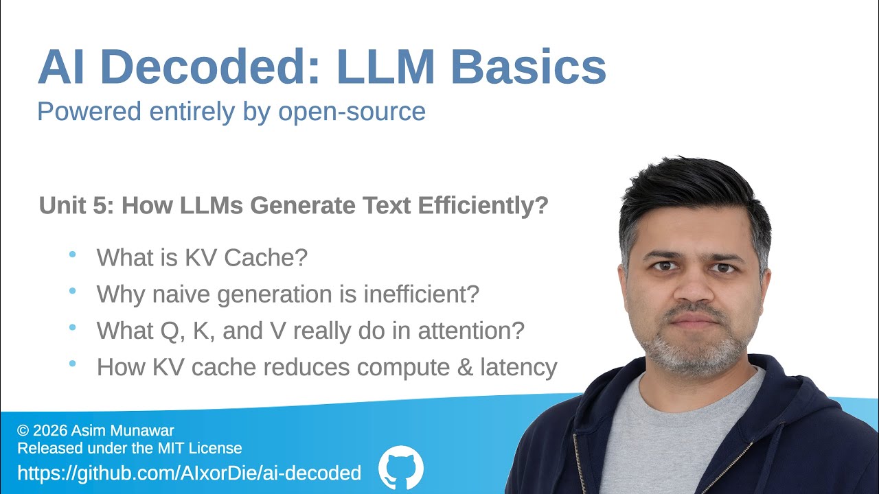 Основы LLM 5 — Объяснение кэша ключ-значение — Как LLM эффективно генерируют текст