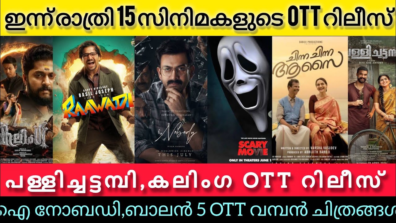 NEW OTT RELEASES MALAYALAM TODAY l I NOBODY,SCARY 6,BALAN OTT RELEASE l RAAWADI lTONIGHT OTT RELEASE