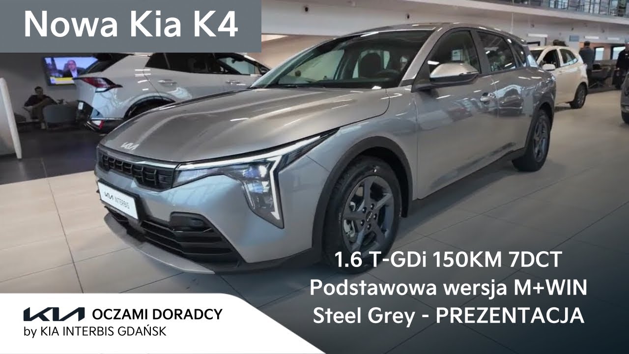New Kia K4 [1.6 T-GDI 150KM 7DCT] Podstawowa wersja M + WIN w kolorze Steel Grey | prezentacja | 4K
