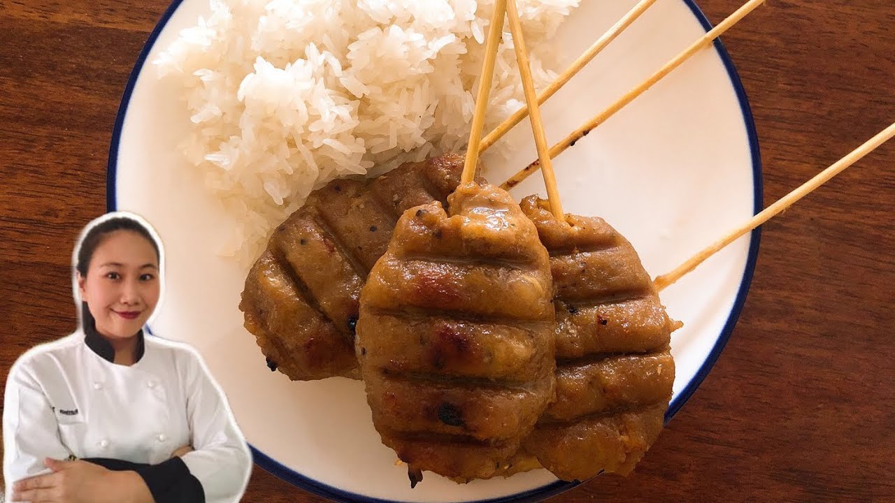 #Shorts &bull;Thai Pork Skewer &bull; Moo Ping Nom Sod &bull; Thai Style Pork BBQ |ThaiChef Food