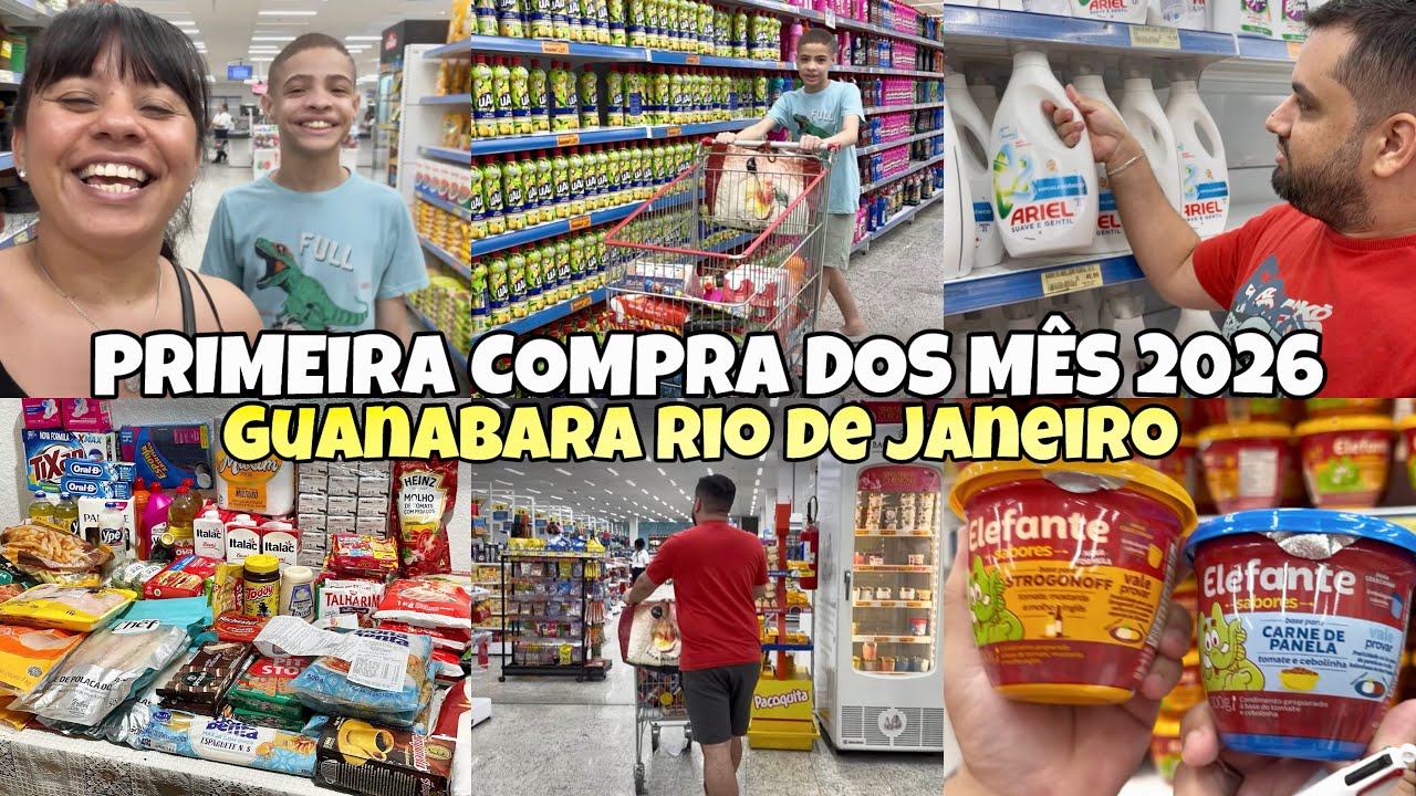 PRIMEIRA COMPRAS DO MÊS DE 2026 GUANABARA RIO DE JANEIRO | AS COISAS AUMENTARAM? | Caiçara e Carioca
