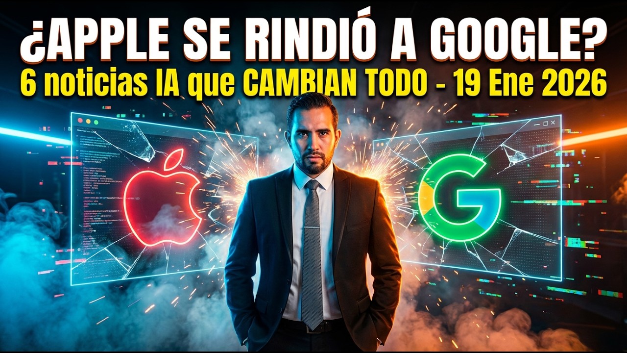 ¿Apple SE RINDIÓ a Google? 6 Noticias IA que CAMBIAN TODO (19 Ene 2026)