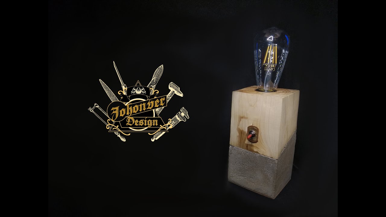 Ahşap Ve Beton Edison Masa Lambası Nasıl Yapılır / How To Make Wood and Concrete Edison Table Lamp