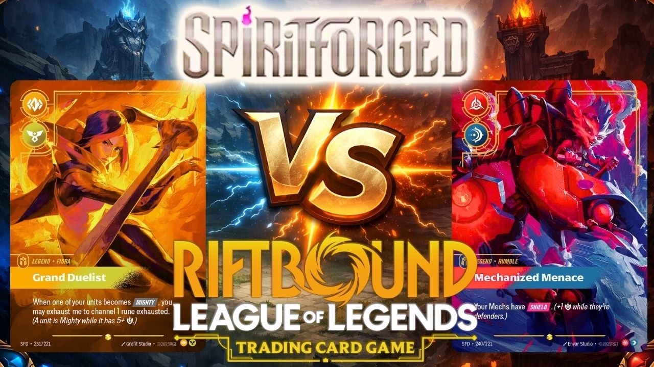 FIORA Grand Duelist V RUMBLE Mechanized Menace | RIFTBOUND: TCG | SPIRITFORGED | WEEKLY PLAY + Bonus