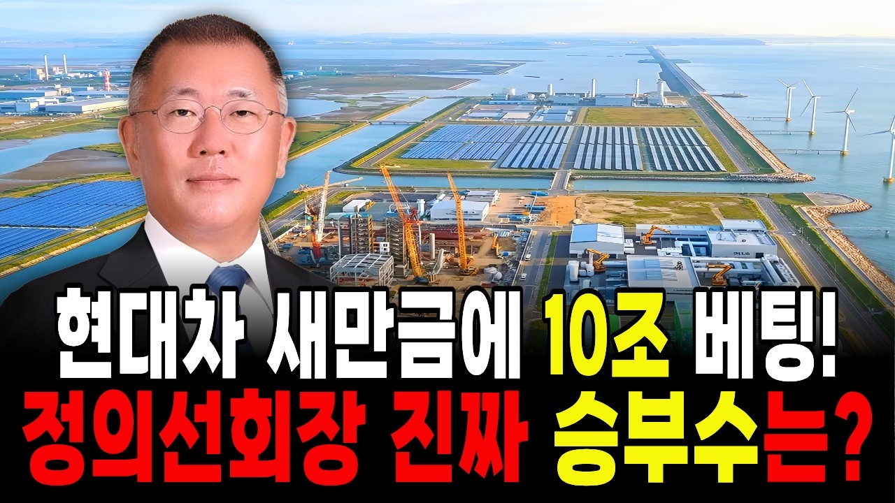 현대차 역대급 베팅  새만금에 10조 쏟아붓는 정의선회장의 진짜이유
