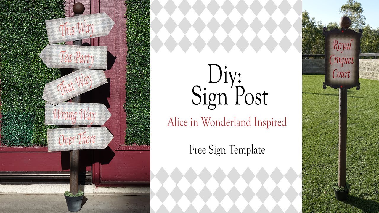 Alice in Wonderland DIY / SIGN POST