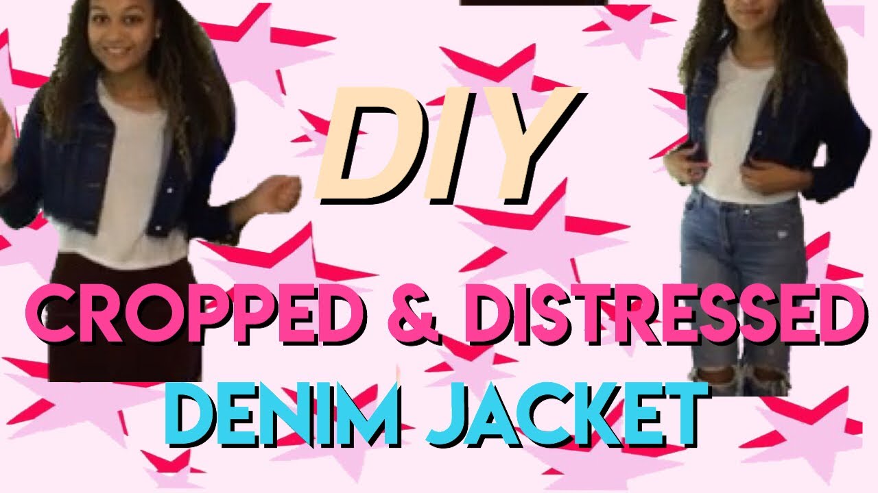 DIY cropped denim jacket ( save $$$)