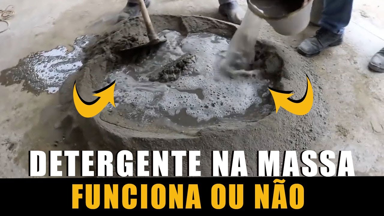 Detergente massa porque tanto medo se funciona - Detergent in the grout cement mass.