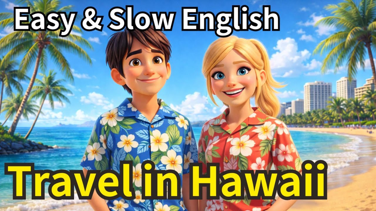 Slow & Easy English for Beginners | Traveling in Hawaii 🇺🇸🌴