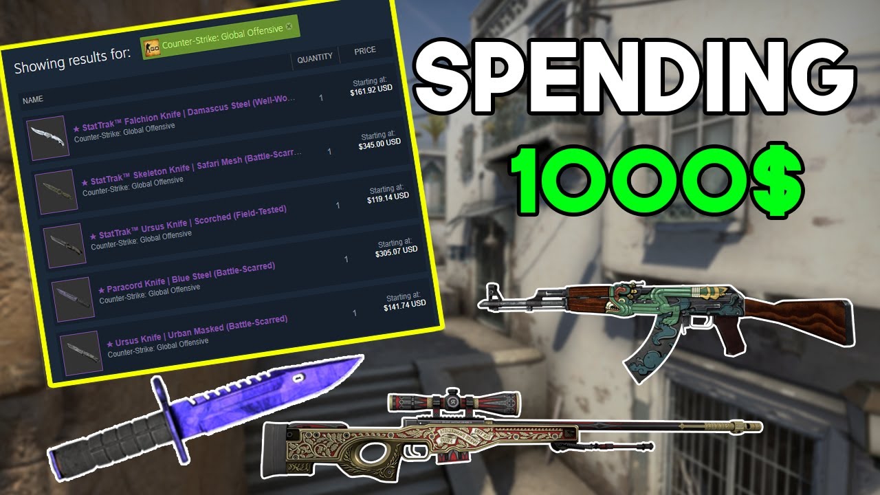 I SPENT $1000 ON THE STEAM MARKET !