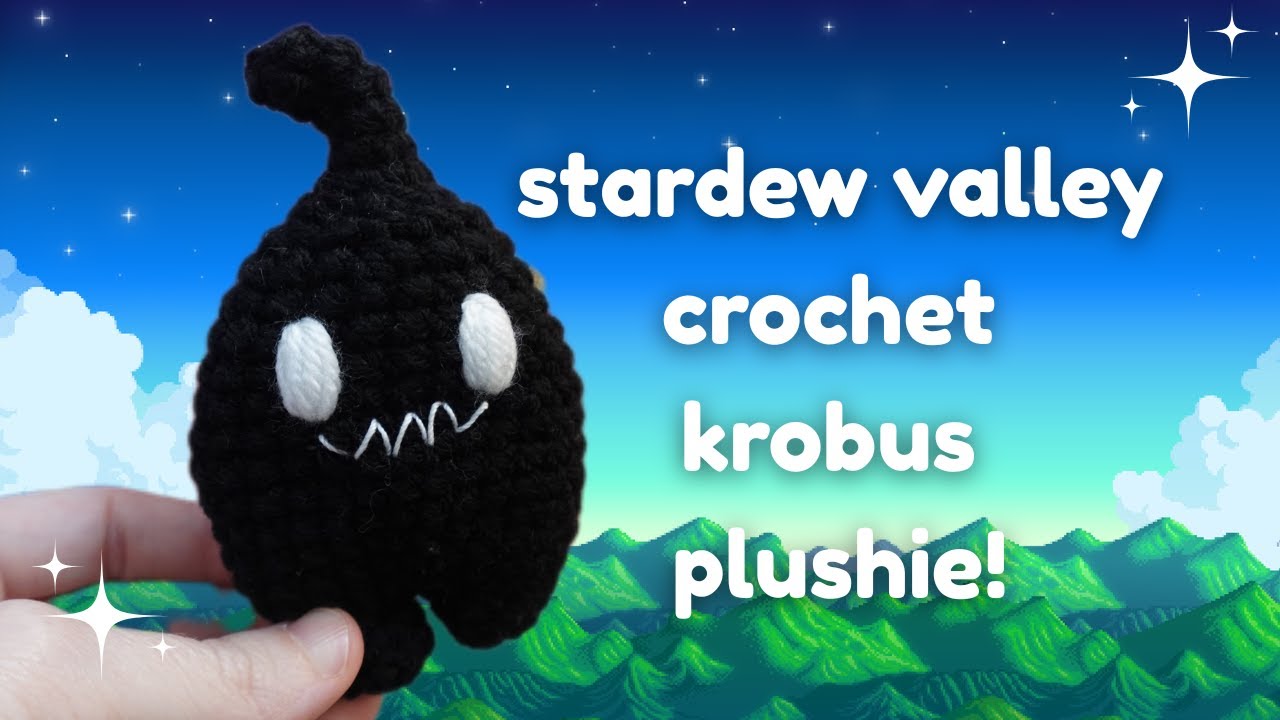 Stardew Valley crochet - make your own Krobus keychain amigurumi!