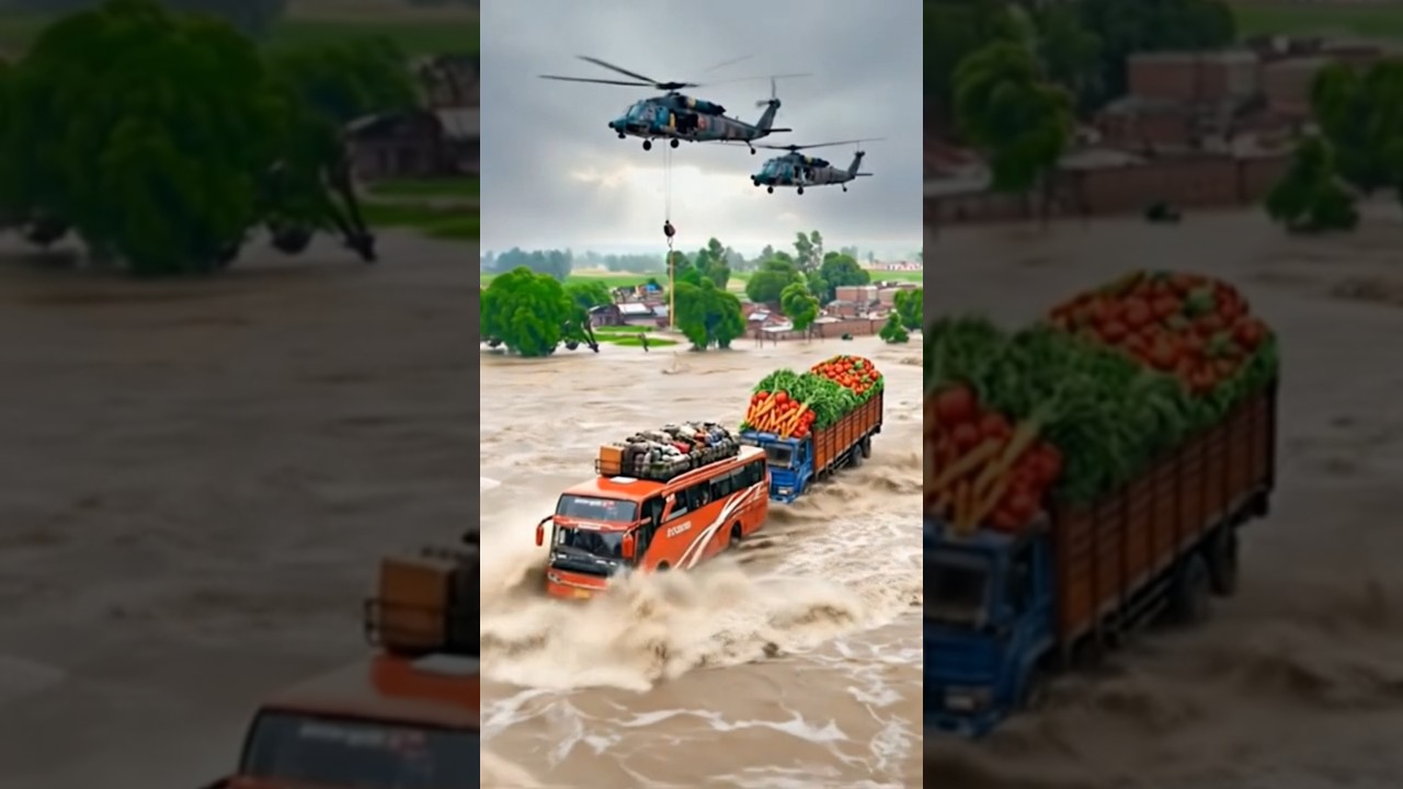 &ldquo;Terrifying Assam Flood 🌊 Bus Vanishes in Water | #Shorts&rdquo;