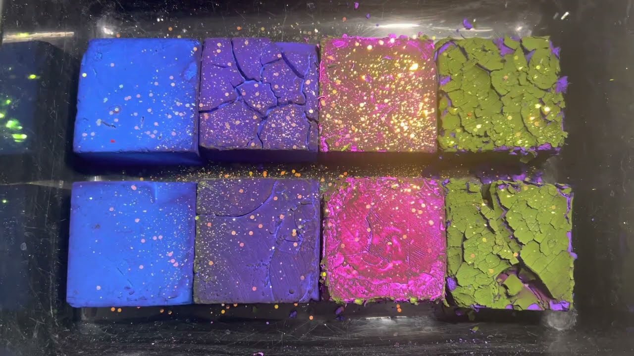 8 DYED BSN GYM CHALK BLOCKS // ASMR // SLEEP AID // ODDLY SATISFYING
