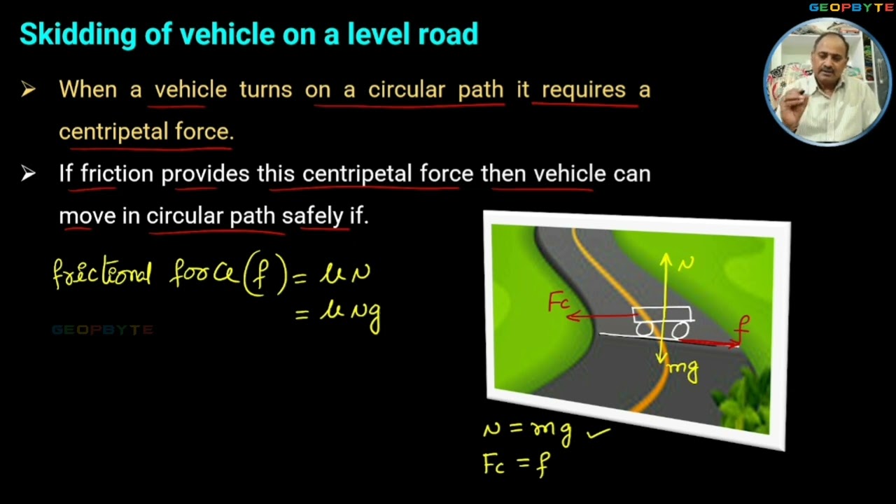 Skidding of vehicle on a level road | Motion in two dimension | JEE MAINS | NEET | BITSAT |@GeopByte