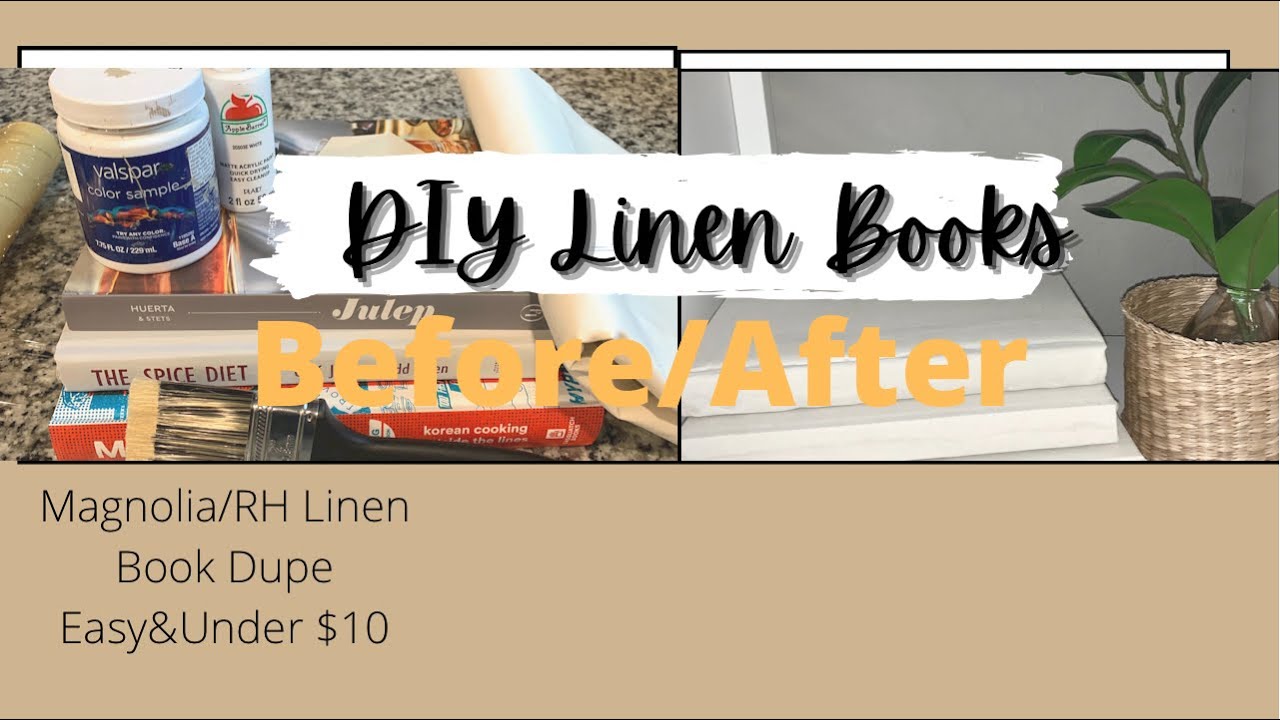 DIY with me!   Linen Books #RHInspired #Magnolia Dupe on the cheap