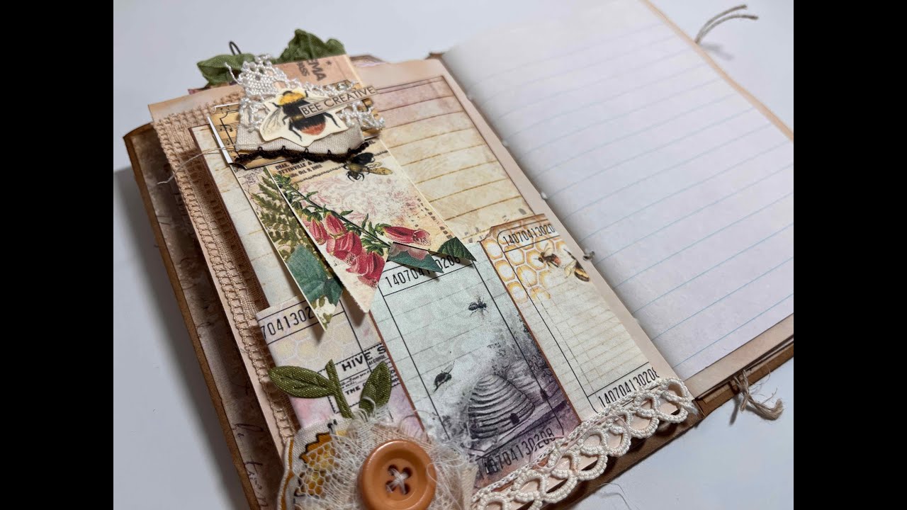 How to make a Junk Journal Pocket/ Junk Journal January Challenge/ Use your paper stash