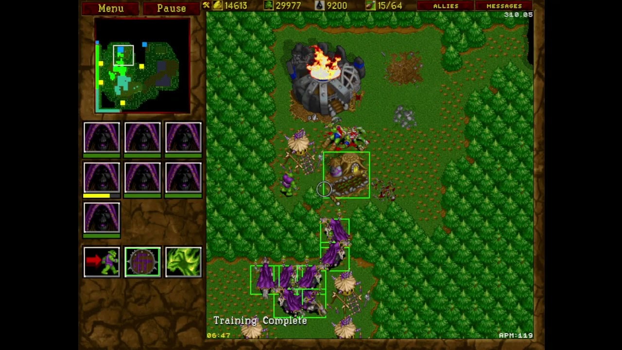 Warcraft 2 - Chop Farms - 2v2 - (Surviving without a 