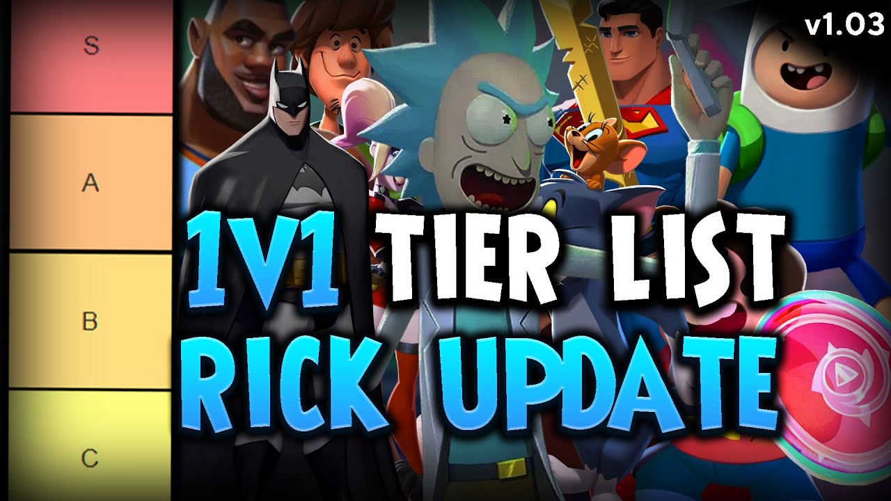 TOP PLAYER RANKS MULTIVERSUS 1V1 TIER LIST (RICK UPDATE v1.03)