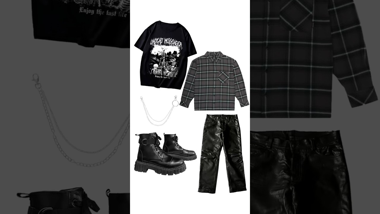 Men's punk outfit idea 🕷️