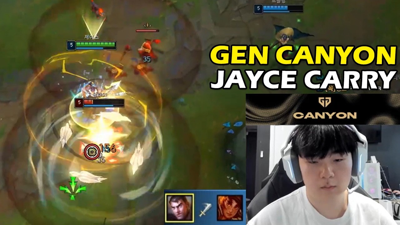 How Canyon Jayce JG Crushing KR Challenger | GenG Canyon Stream