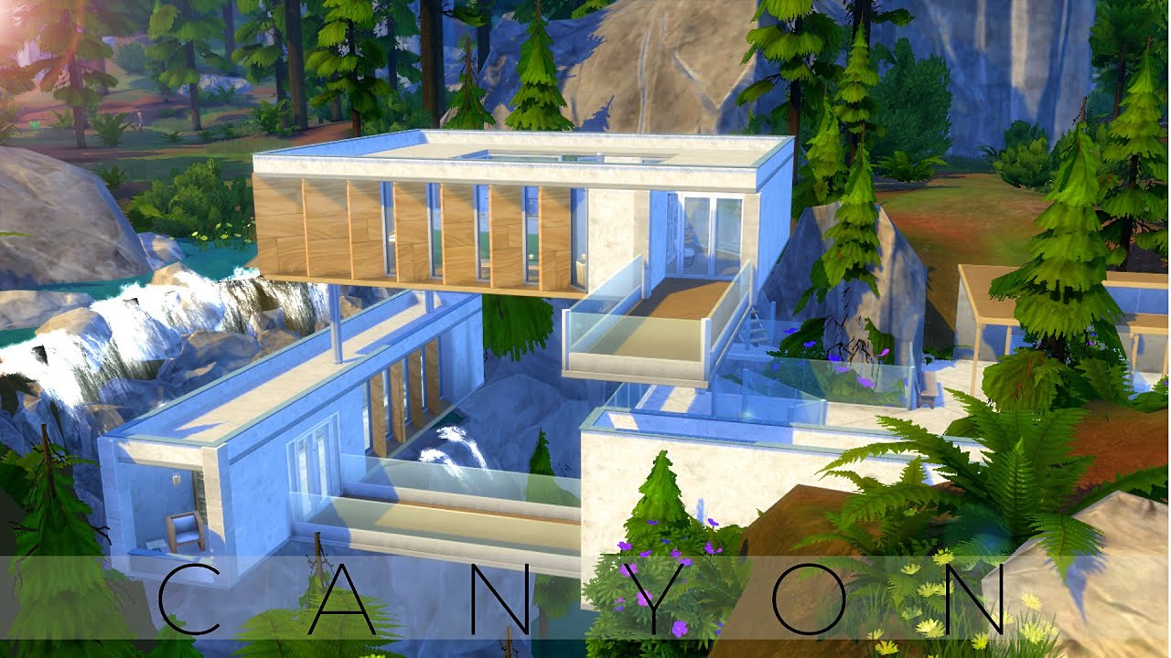 The Sims 4 Speed Build | 🌲 FOREST CANYON HOUSE 🌲 | NOCC