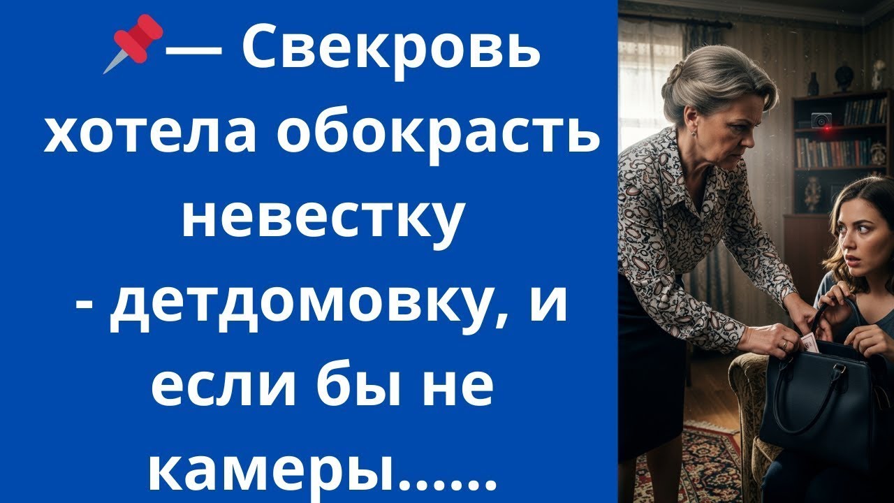 Свекровь хотела обокрасть невестку- детдомовку, и если бы не камеры...