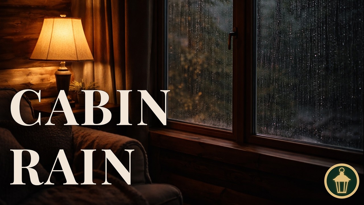 Cozy Cabin Rain Sounds for Sleep and Relaxation – Fireplace & Rain – 8 Hours