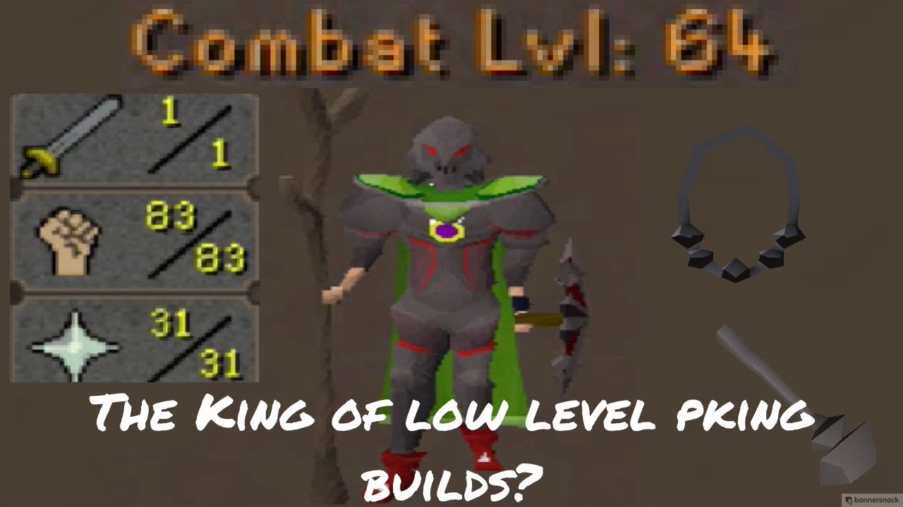 One of the Best Pking Builds in the Game - Low level Obby Tank & Obsidian Armor Pking @ 64 Cb -