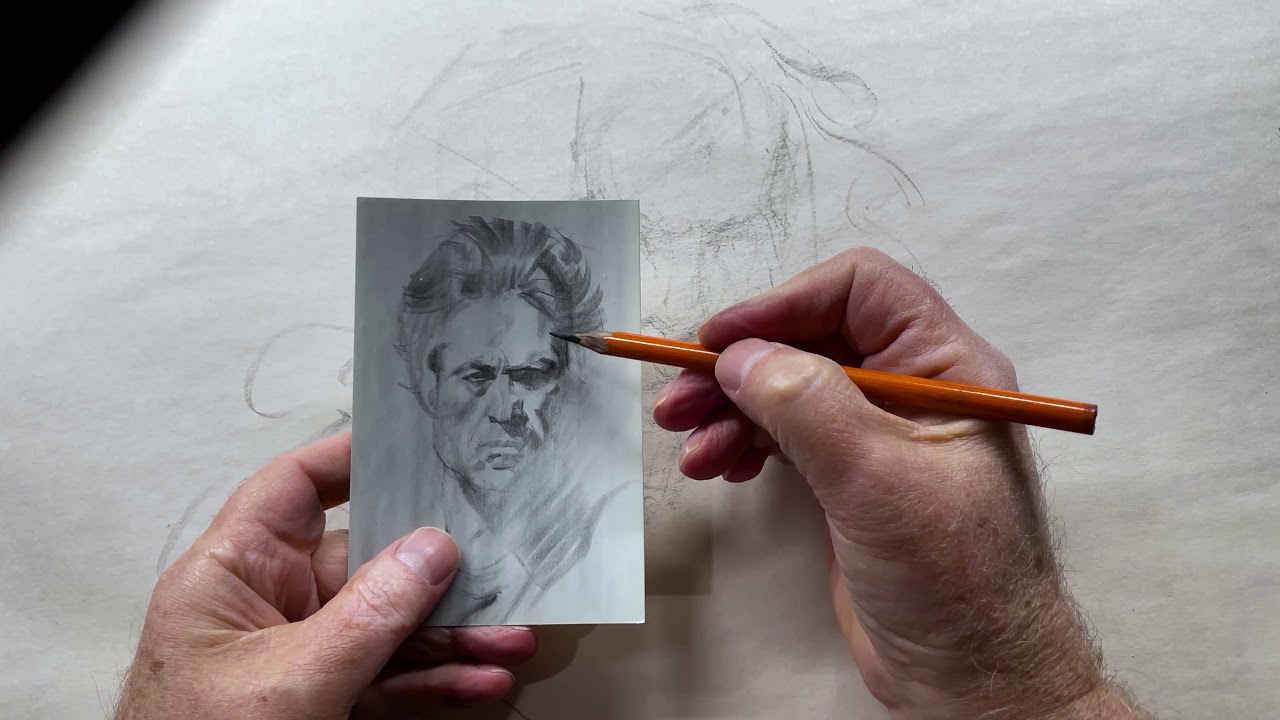 Long Reilly Head Drawing from Fred Fixler photos