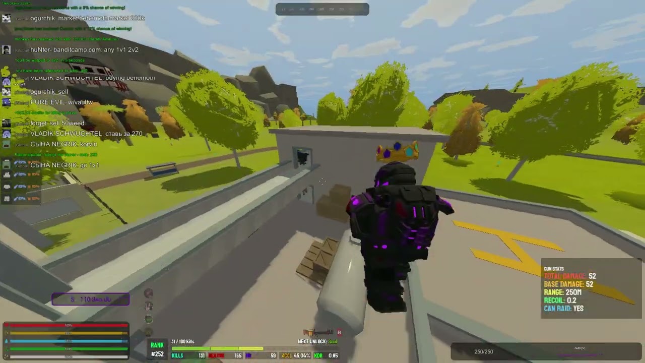 Unturned/bionic/downgun montage№1/feat???/drop all accessories 2 second death
